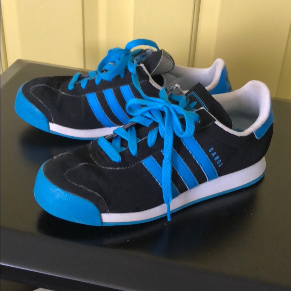 Adidas Samoa Black and Cobalt Blue Shoes